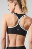 Airlift Super Sleek Contrast Bra - Black/White sold by Alo Yoga