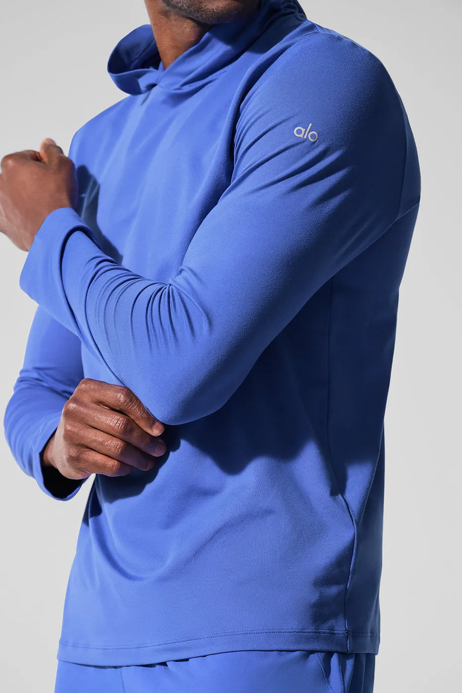 Conquer Reform Long Sleeve With Hood - Marathon Blue sold by Alo Yoga product image thumbnail 4
