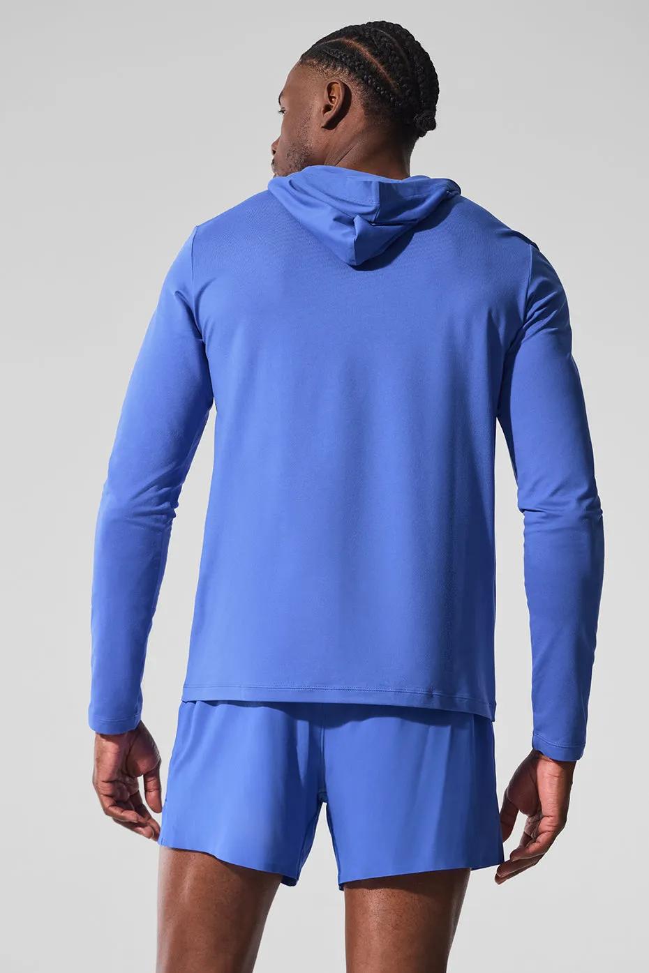 Conquer Reform Long Sleeve With Hood - Marathon Blue sold by Alo Yoga product image thumbnail 3