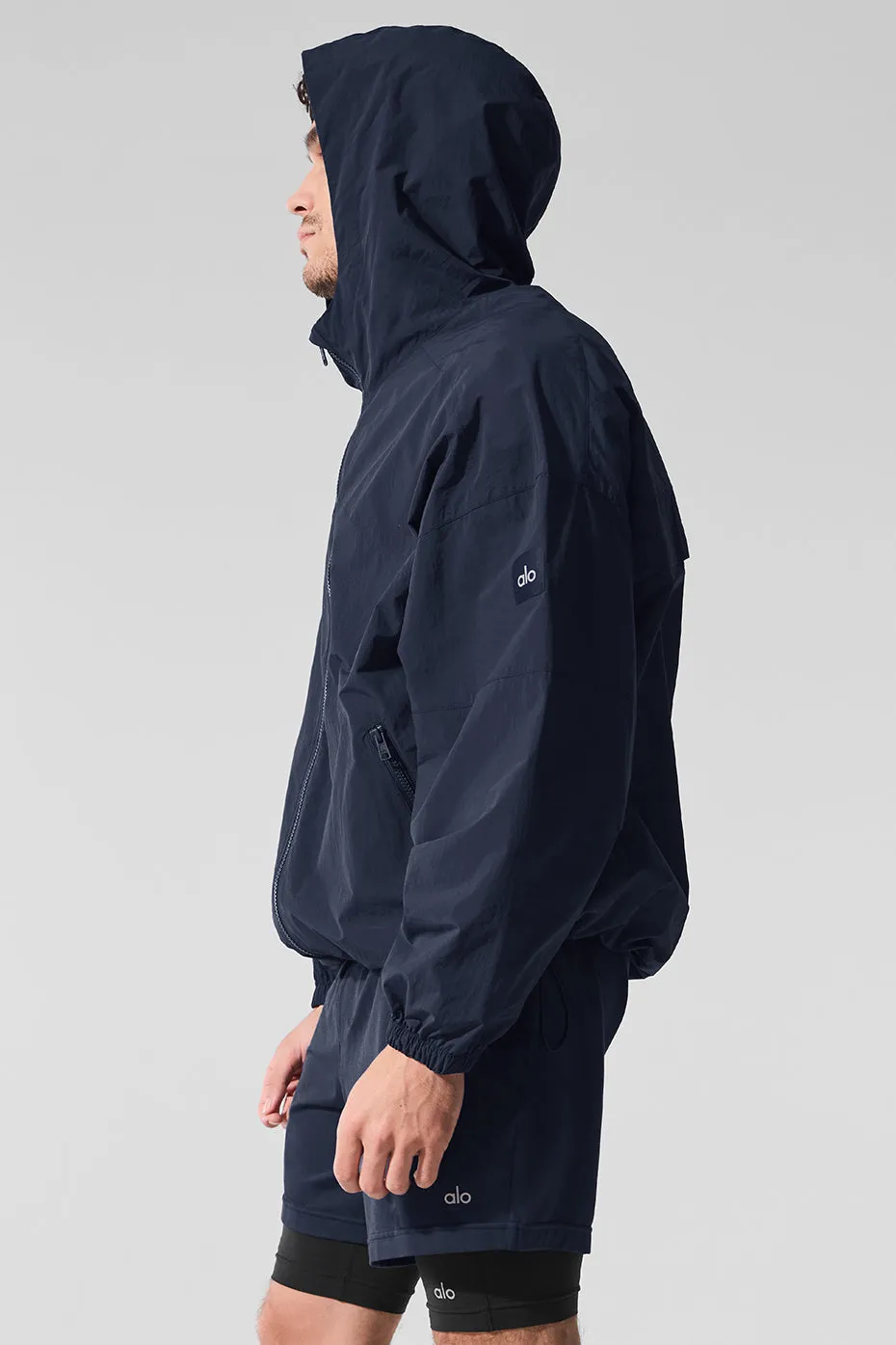 Vantage Nylon Ripstop Track Jacket - Navy sold by Alo Yoga product image thumbnail 4