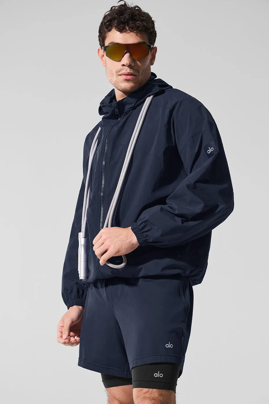 Vantage Nylon Ripstop Track Jacket - Navy sold by Alo Yoga