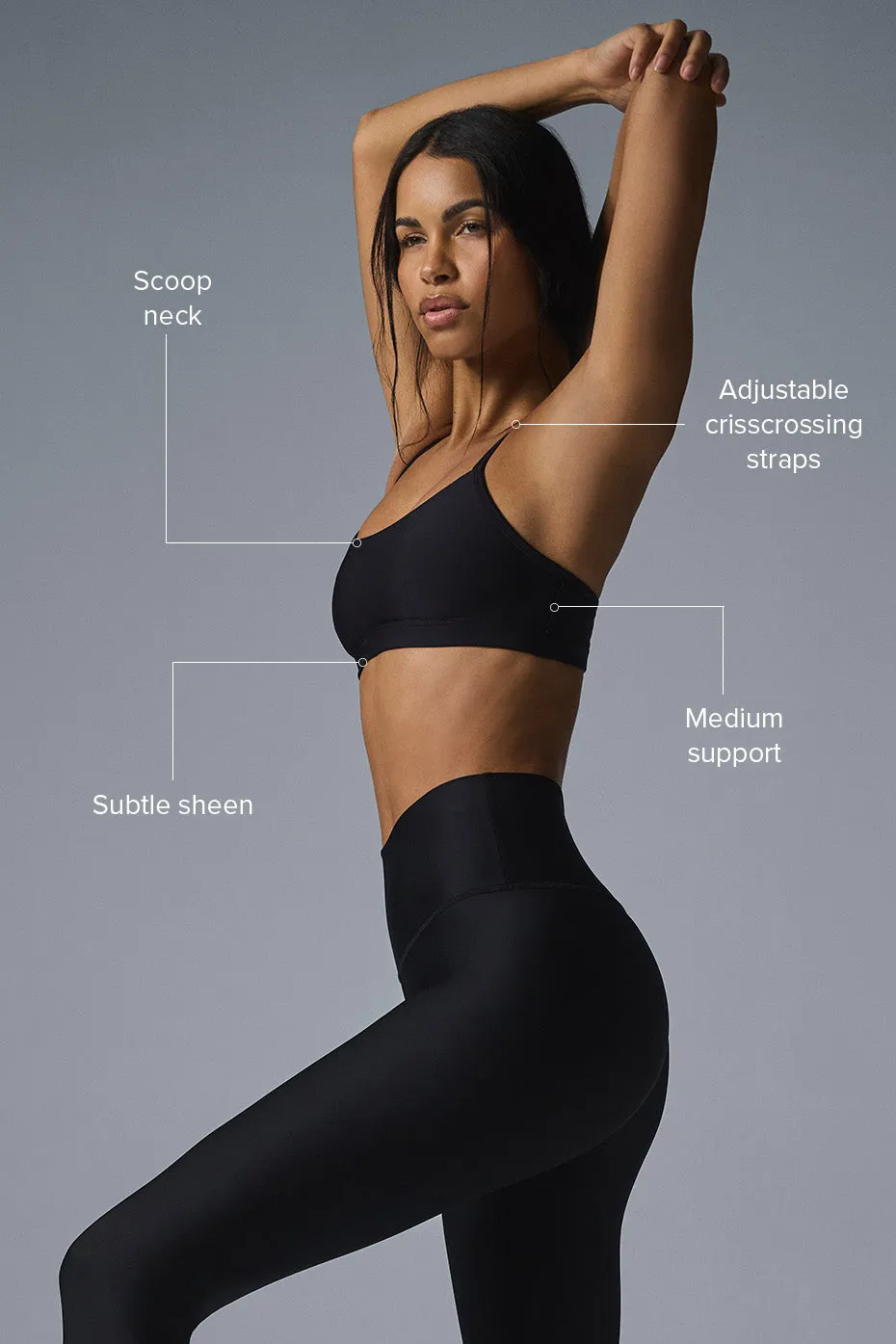 Airlift Intrigue Bra - Black sold by Alo Yoga product image thumbnail 2