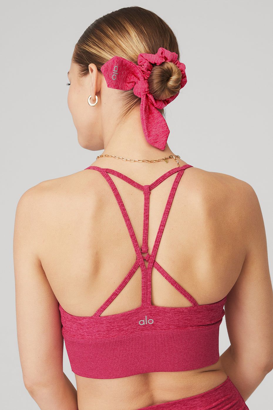 Alosoft Rhythm Scrunchie - Magenta Crush Heather sold by Alo Yoga product image thumbnail 2