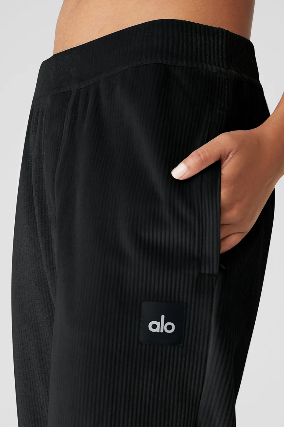 Velour Baller Pant - Black sold by Alo Yoga product image thumbnail 4