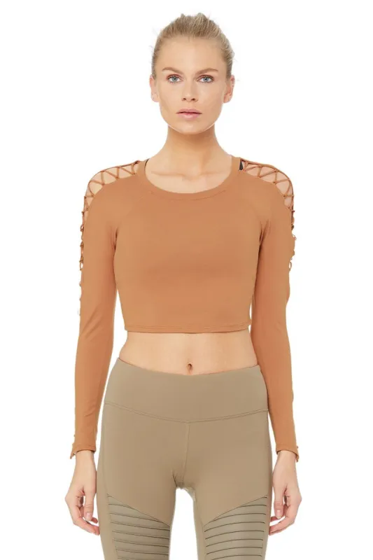 High Line Long Sleeve Top - Henna sold by Alo Yoga