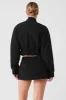Cropped Break Line Bomber Jacket - Black sold by Alo Yoga
