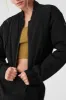 Cropped Break Line Bomber Jacket - Black sold by Alo Yoga
