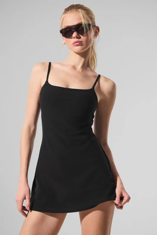 Alosoft Encore Tennis Dress - Black made by Alo Yoga
