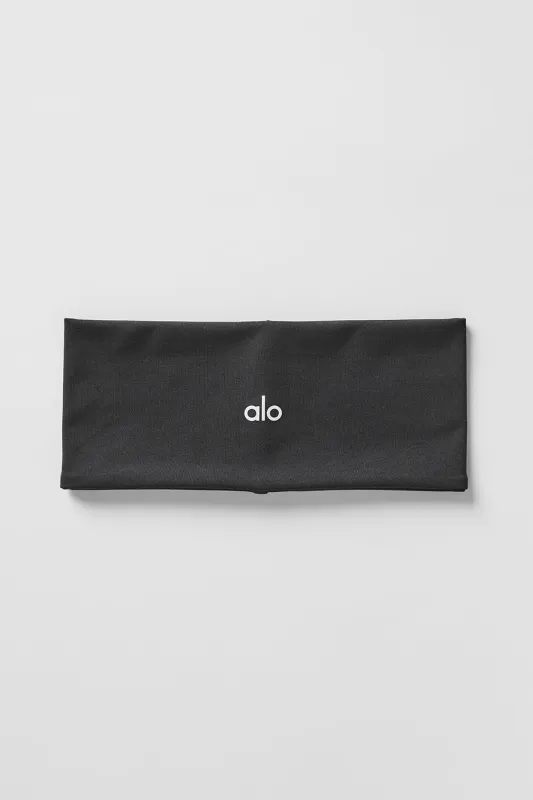 ALO Softsculpt Wide Headband in Black sold by Alo Yoga