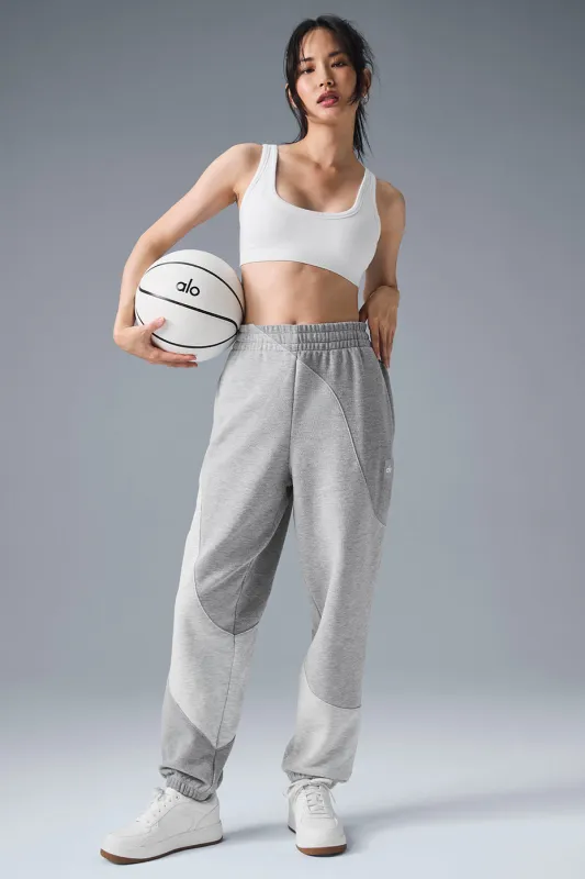 ALO | Make Waves Sweatpant in Athletic Heather Grey Tonal, Size: 2XL WOMEN/XL MEN sold by Alo Yoga