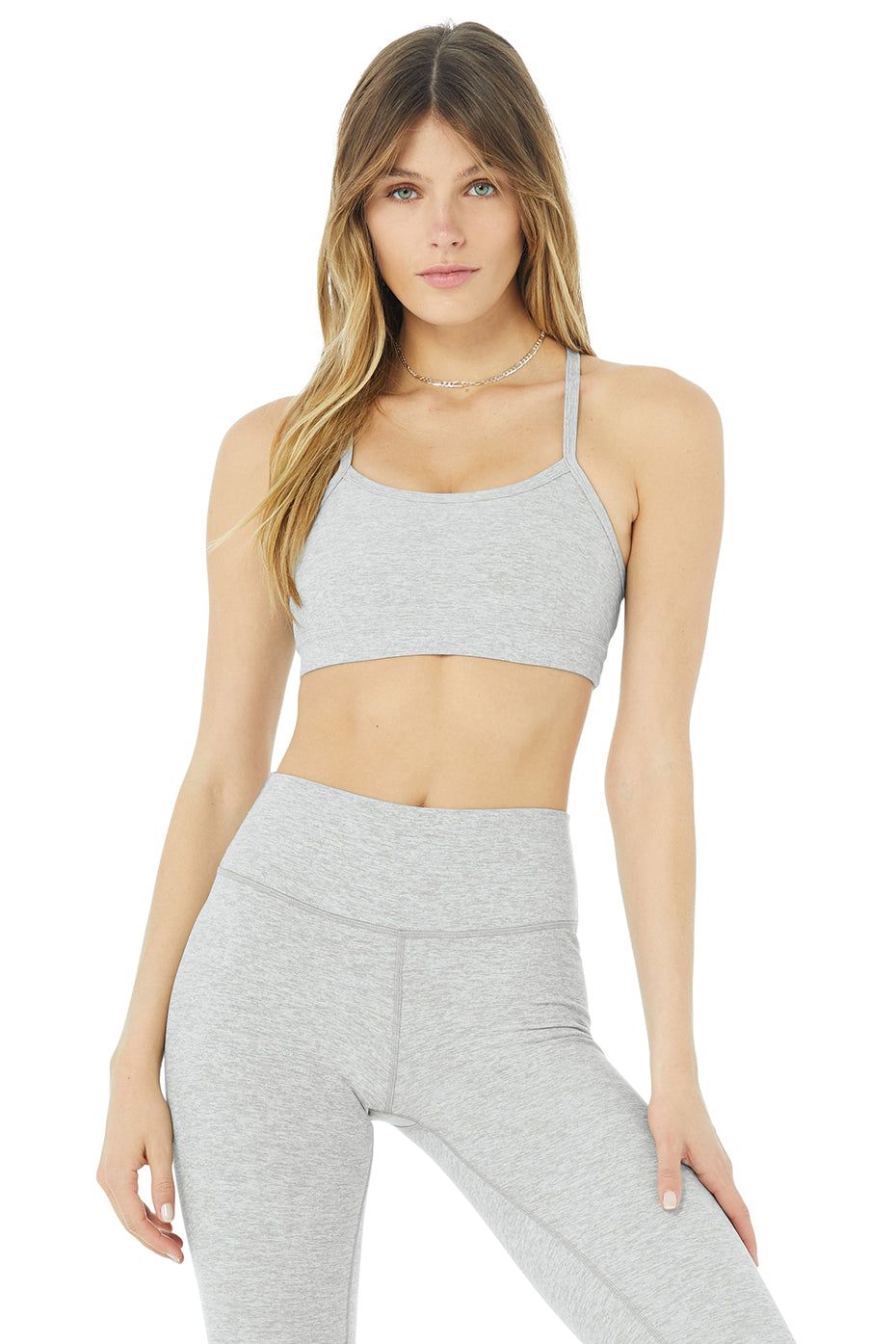 Alosoft Gratitude Bra - Athletic Heather Grey sold by Alo Yoga