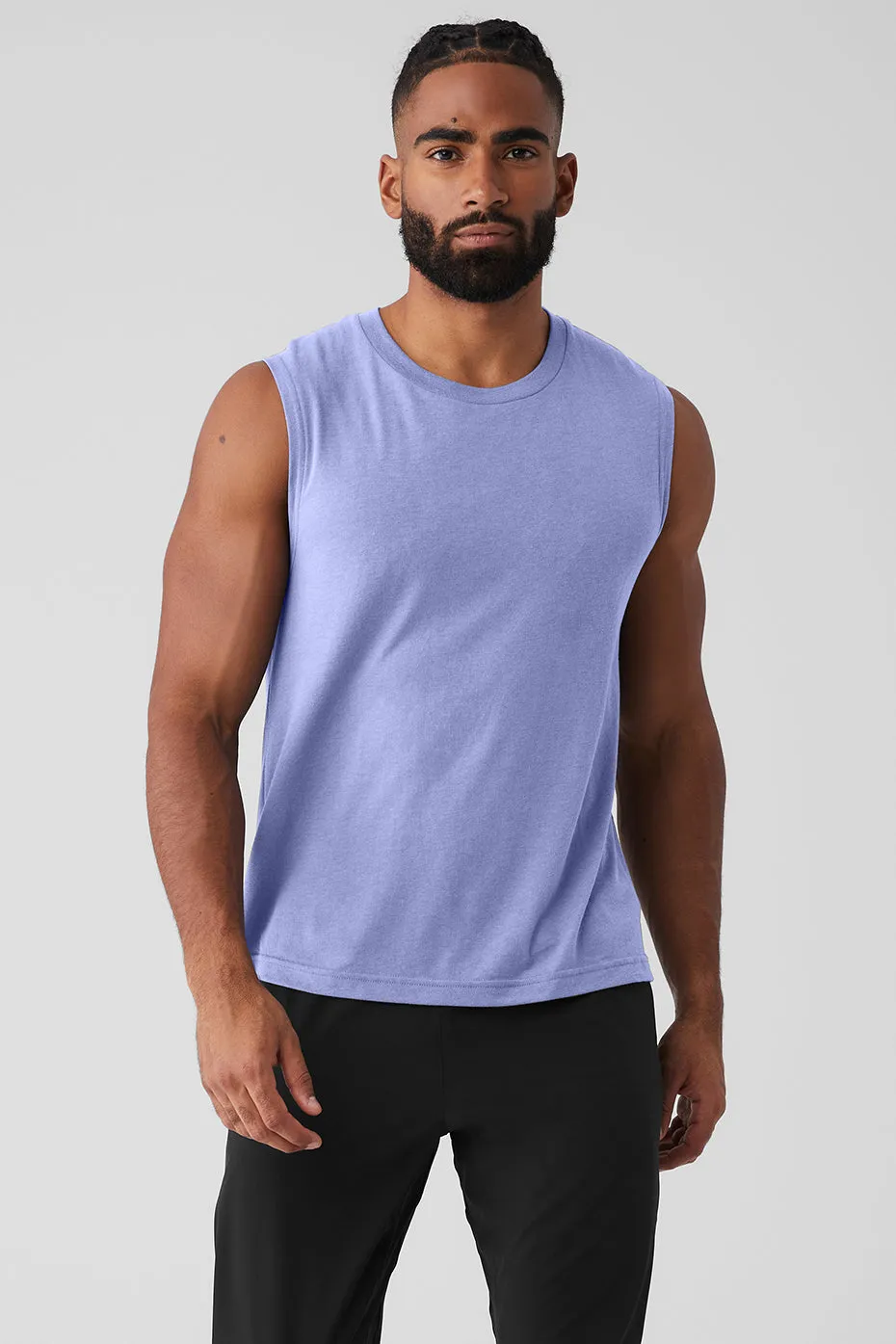The Triumph Muscle Tank - Infinity Blue sold by Alo Yoga