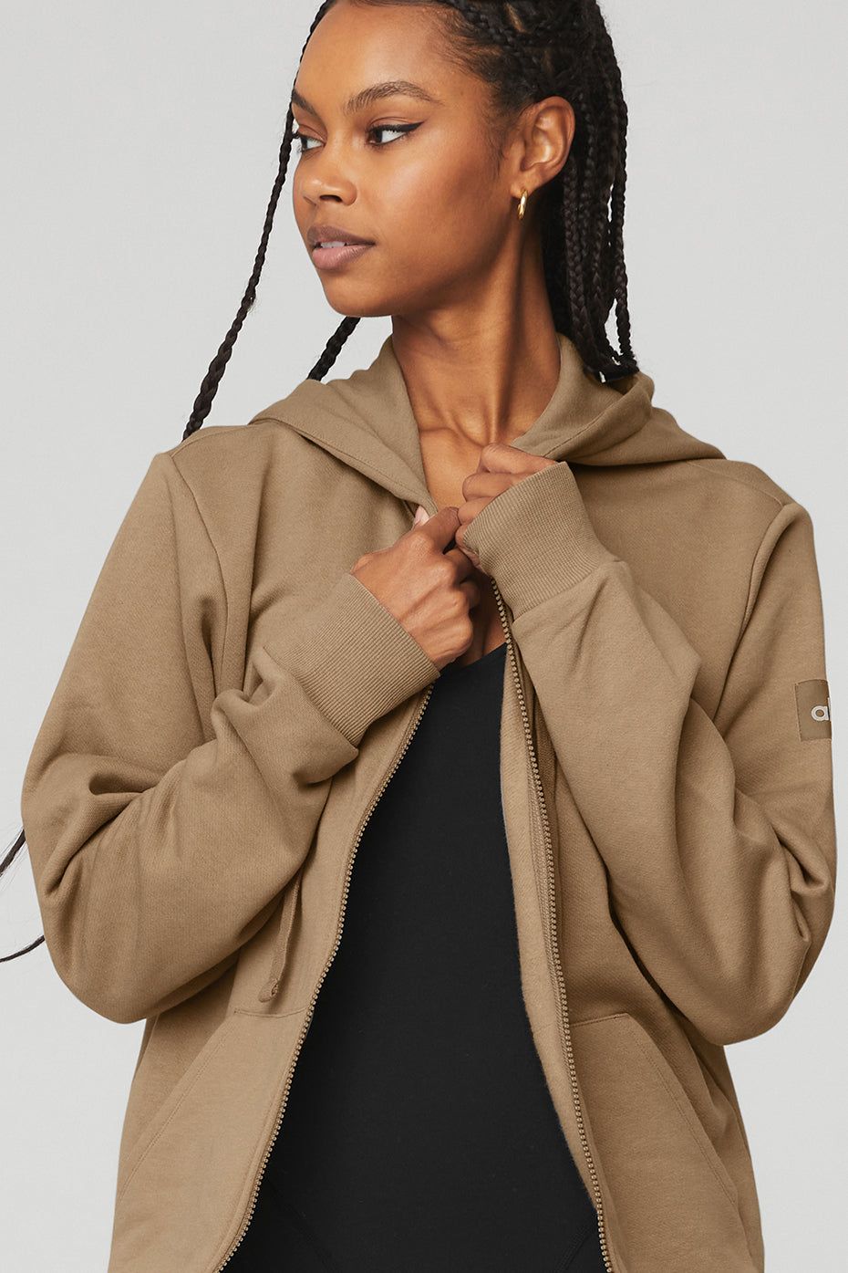 Everyday Full Zip Hoodie - Gravel sold by Alo Yoga product image thumbnail 4