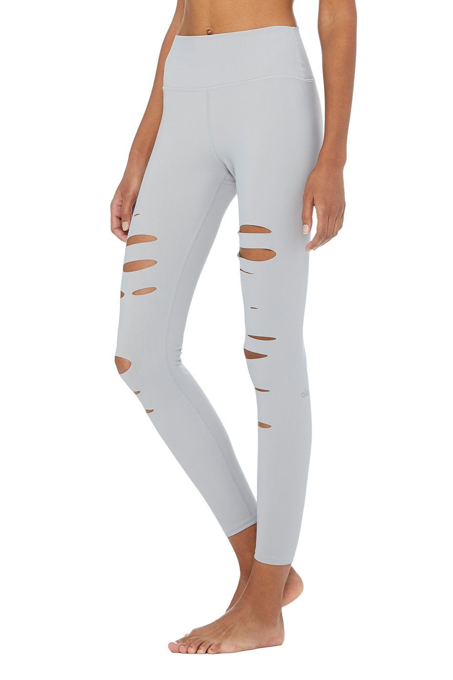 High-Waist Ripped Warrior Legging - Alloy sold by Alo Yoga product image thumbnail 3