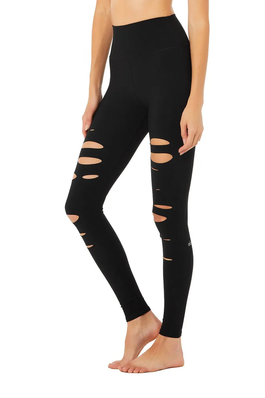 High-Waist Ripped Warrior Legging - Black sold by Alo Yoga product image thumbnail 3