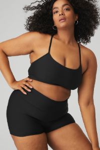 Airlift Intrigue Bra & 3" High-Waist Airlift Short Set - Black sold by Alo Yoga