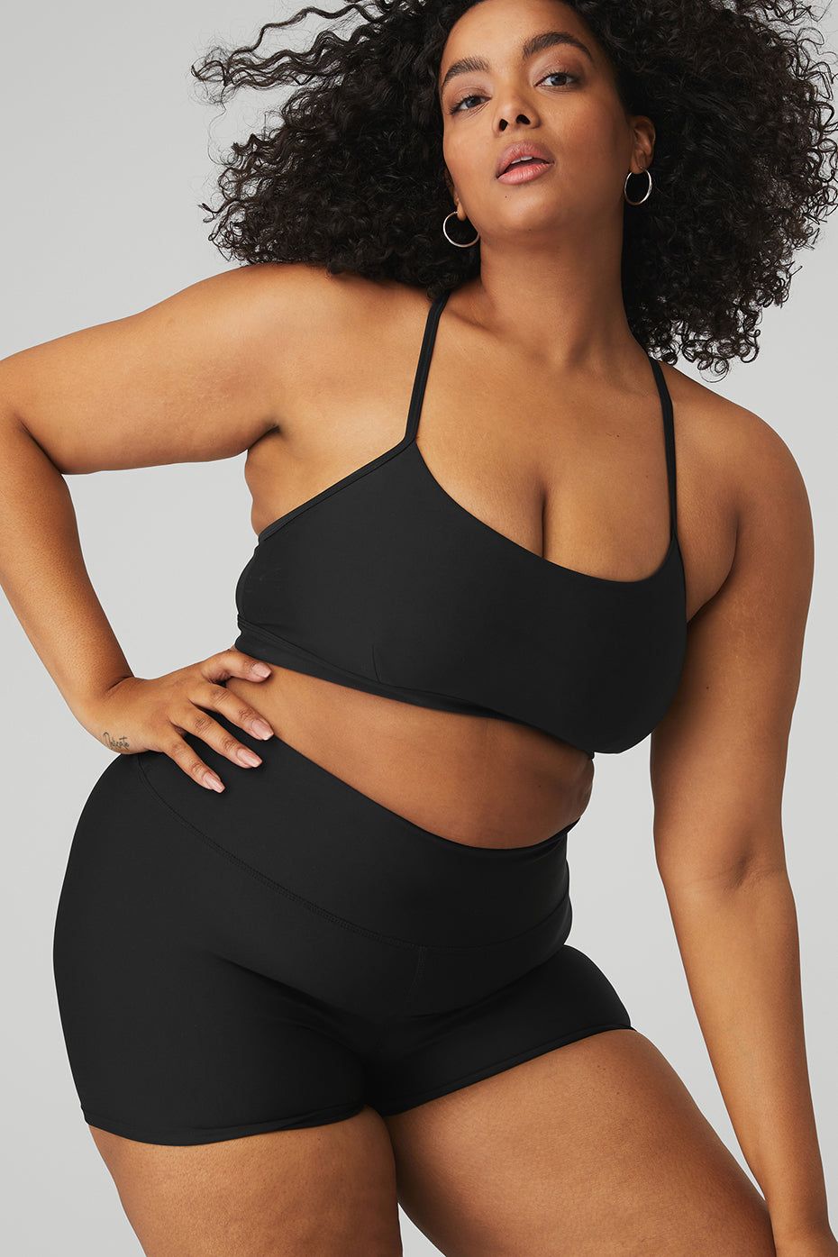 Airlift Intrigue Bra & 3" High-Waist Airlift Short Set - Black sold by Alo Yoga product image thumbnail 8