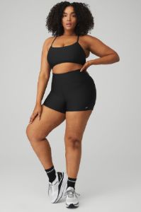 Airlift Intrigue Bra & 3" High-Waist Airlift Short Set - Black sold by Alo Yoga