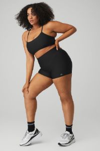 Airlift Intrigue Bra & 3" High-Waist Airlift Short Set - Black sold by Alo Yoga