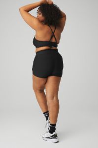 Airlift Intrigue Bra & 3" High-Waist Airlift Short Set - Black sold by Alo Yoga