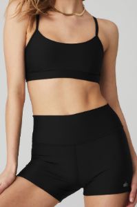 Airlift Intrigue Bra & 3" High-Waist Airlift Short Set - Black sold by Alo Yoga