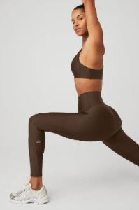 Airlift Advantage Racerback Bra & 7/8 High-Waist Airlift Legging Set - Espresso sold by Alo Yoga