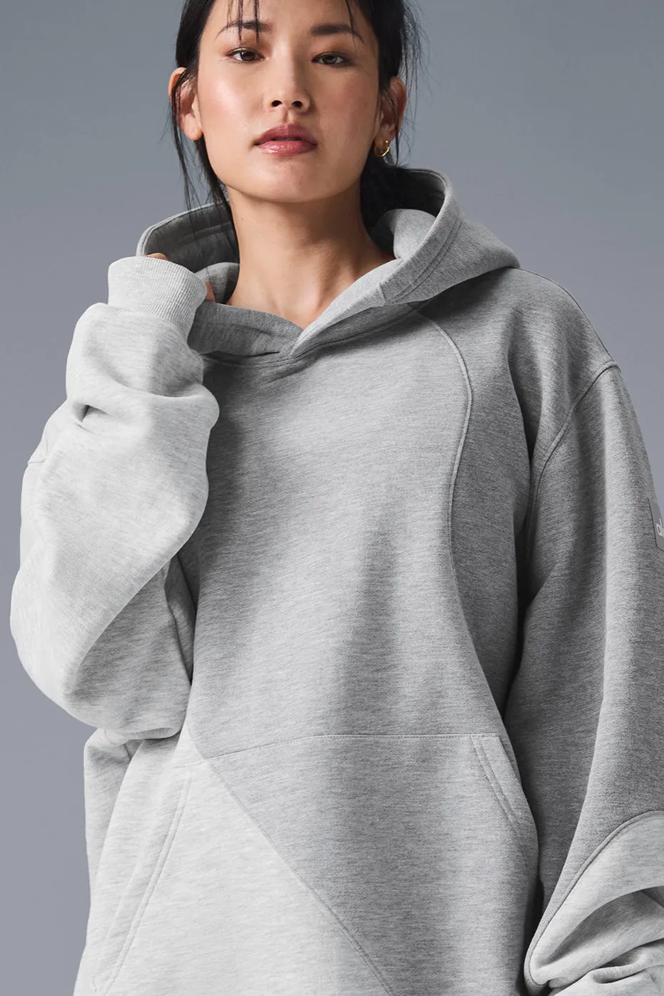 Make Waves Hoodie - Athletic Heather Grey Tonal sold by Alo Yoga product image thumbnail 3