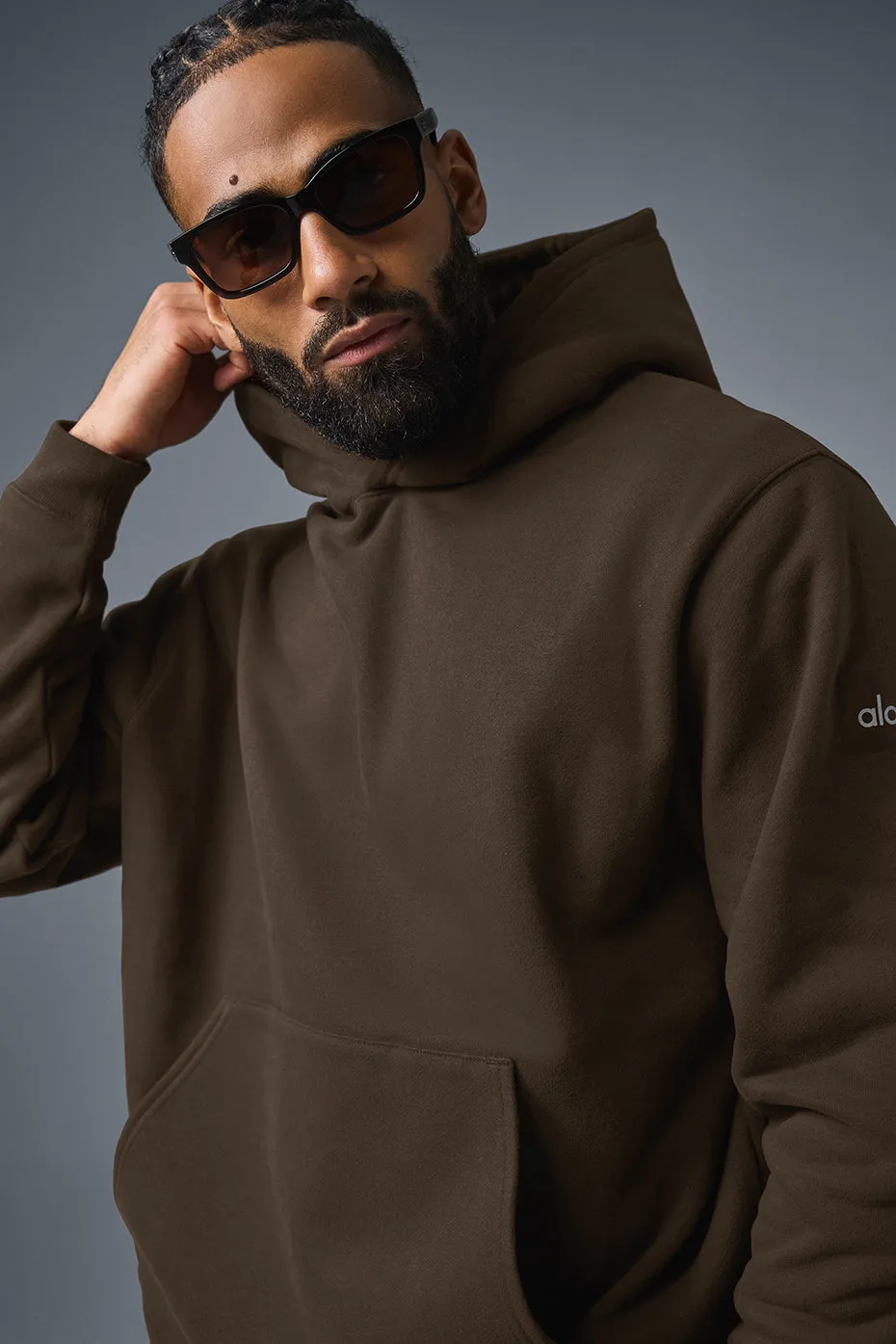Renown Heavy Weight Hoodie - Espresso sold by Alo Yoga product image thumbnail 3