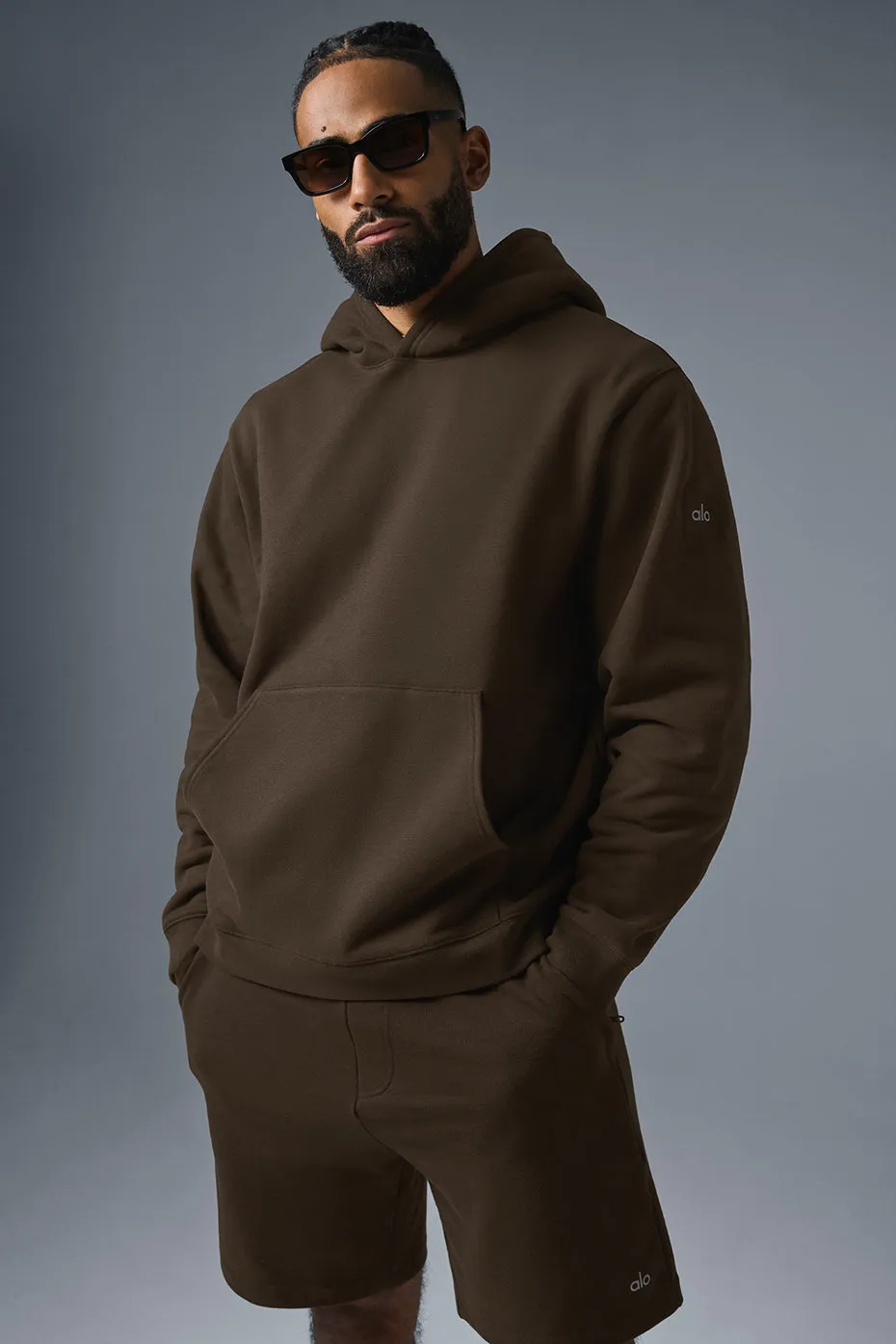 Renown Heavy Weight Hoodie - Espresso sold by Alo Yoga product image thumbnail 2