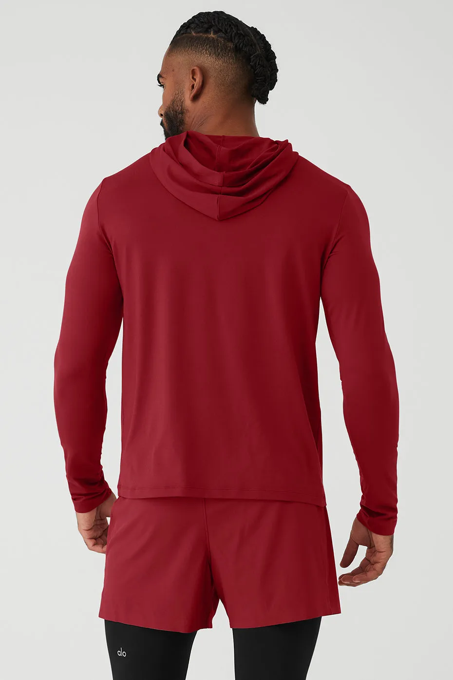 Conquer Reform Long Sleeve With Hood - Victory Red sold by Alo Yoga product image thumbnail 2