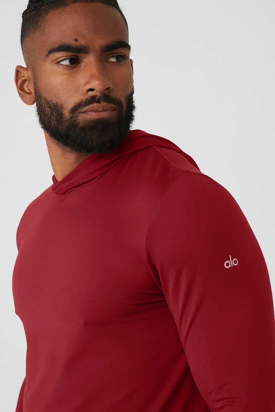 Conquer Reform Long Sleeve With Hood - Victory Red sold by Alo Yoga product image thumbnail 4