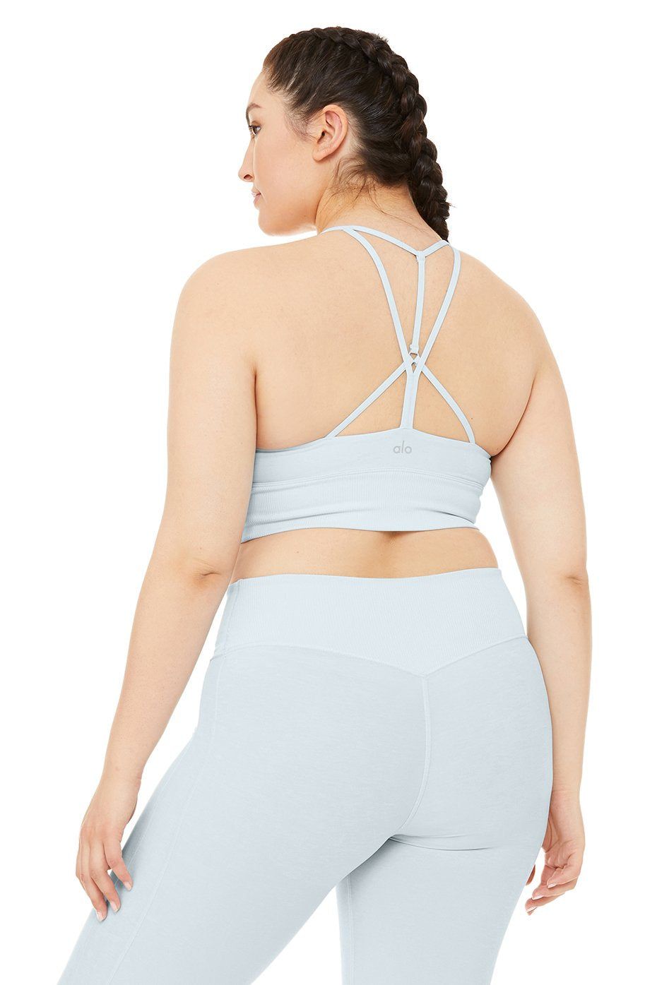 Alosoft Lavish Bra - Powder Blue Heather sold by Alo Yoga product image thumbnail 6