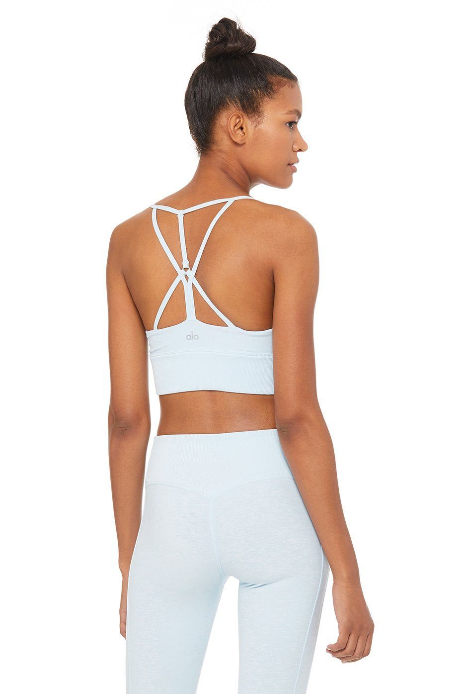 Alosoft Lavish Bra - Powder Blue Heather sold by Alo Yoga product image thumbnail 3