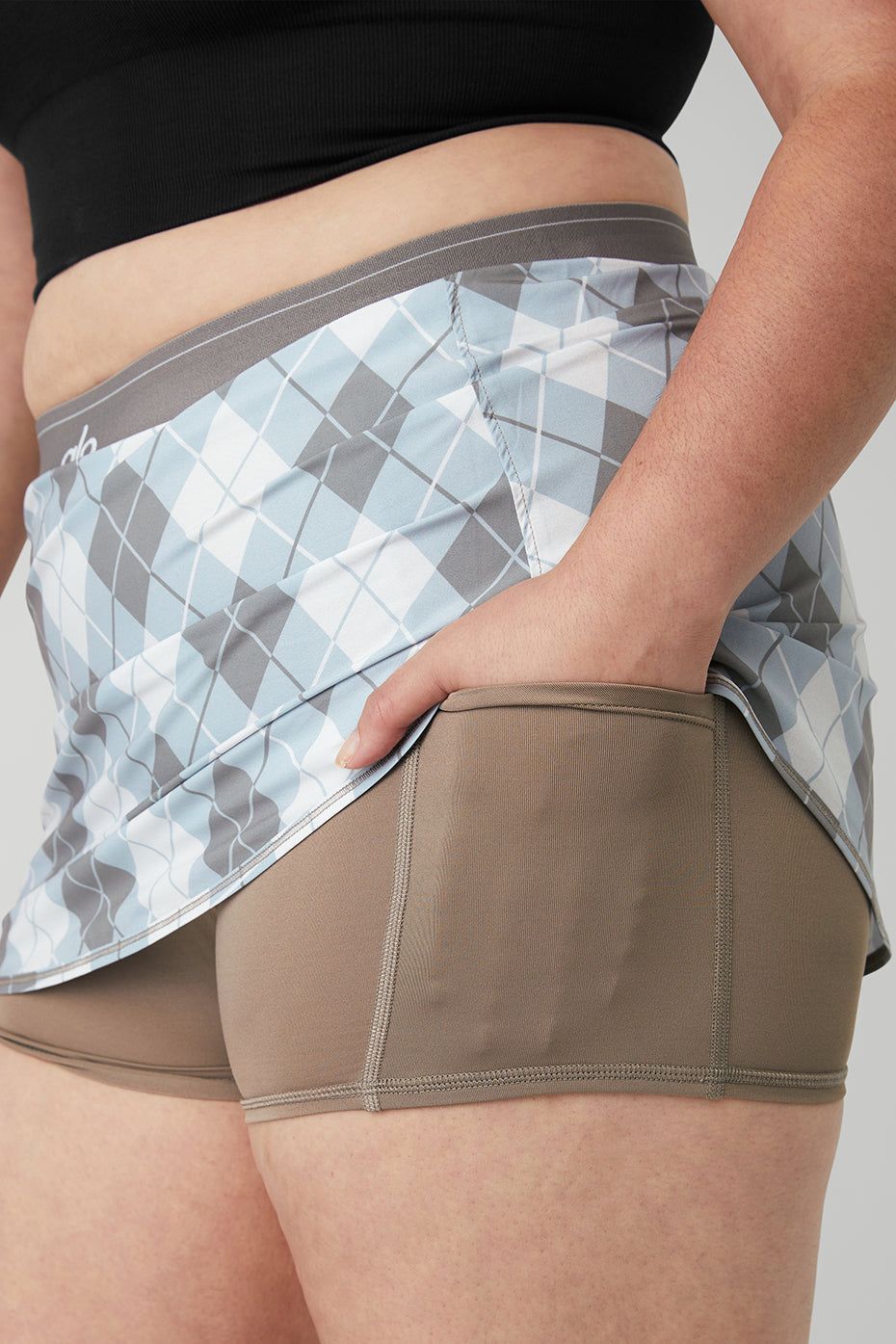 Argyle Match Point Tennis Skirt - Gravel/Titanium sold by Alo Yoga product image thumbnail 8
