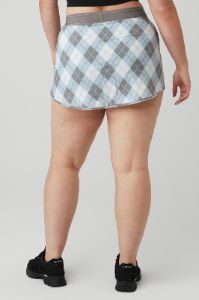 Argyle Match Point Tennis Skirt - Gravel/Titanium sold by Alo Yoga