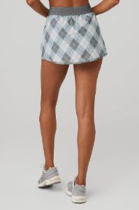 Argyle Match Point Tennis Skirt - Gravel/Titanium sold by Alo Yoga