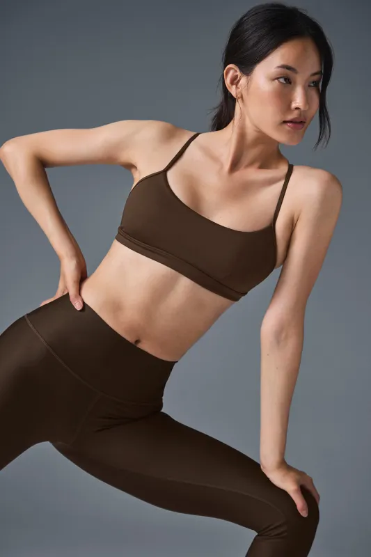 ALO | Airlift Intrigue Bra in Espresso Brown, Size: 2XS sold by Alo Yoga