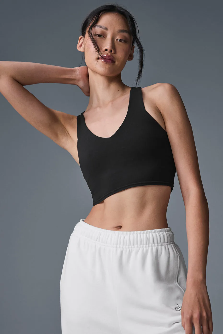 ALO | Airbrush Real Bra Tank Top in Black, Size: 2XS sold by Alo Yoga