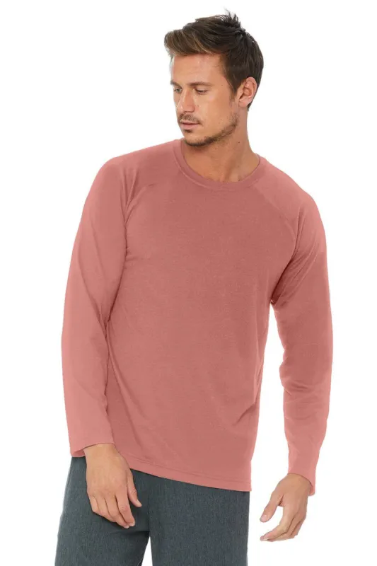 Triumph Long Sleeve Tee - Mauve Triblend sold by Alo Yoga