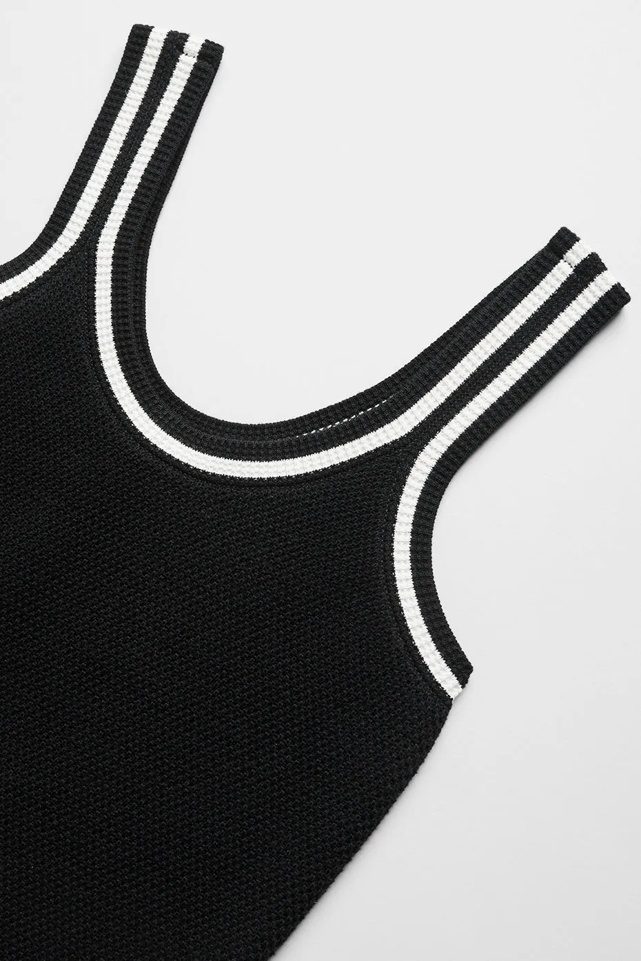 Tennis Club Sweater Knit Tank - Black/Ivory sold by Alo Yoga product image thumbnail 5