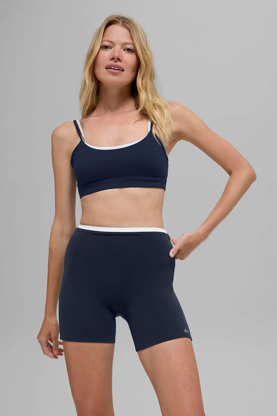 Airbrush Double Up Bra - Navy/White sold by Alo Yoga product image thumbnail 3