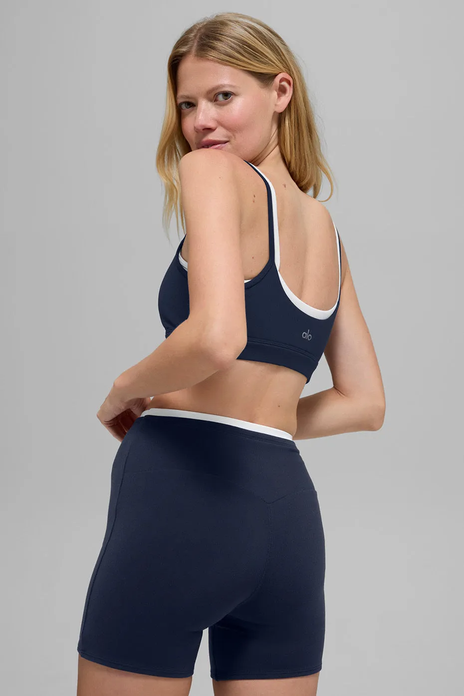 Airbrush Double Up Bra - Navy/White sold by Alo Yoga product image thumbnail 4
