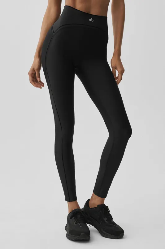 Airlift High-Waist Top-Notch Legging - Black made by Alo Yoga