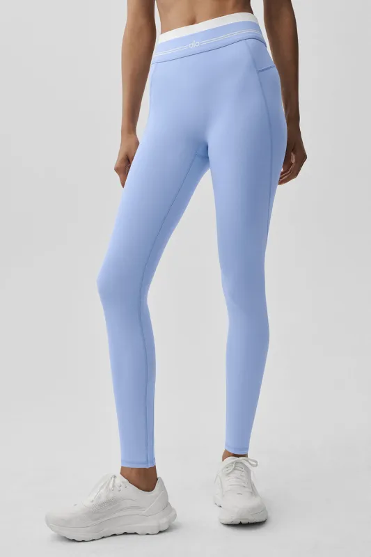 Airbrush High-Waist 7/8 Better Together Legging - Light Provence Blue/White made by Alo Yoga