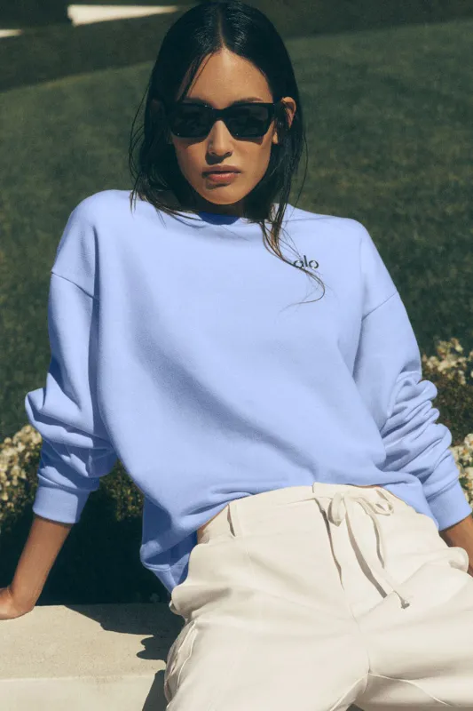Accolade Crew Neck Pullover - Light Provence Blue made by Alo Yoga