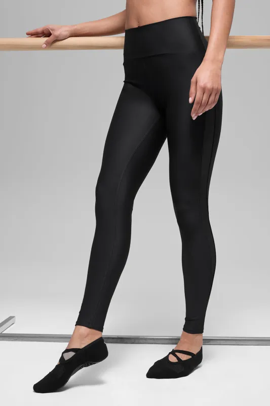 Airlift High-Waist Mesh Infatuation Legging - Black made by Alo Yoga
