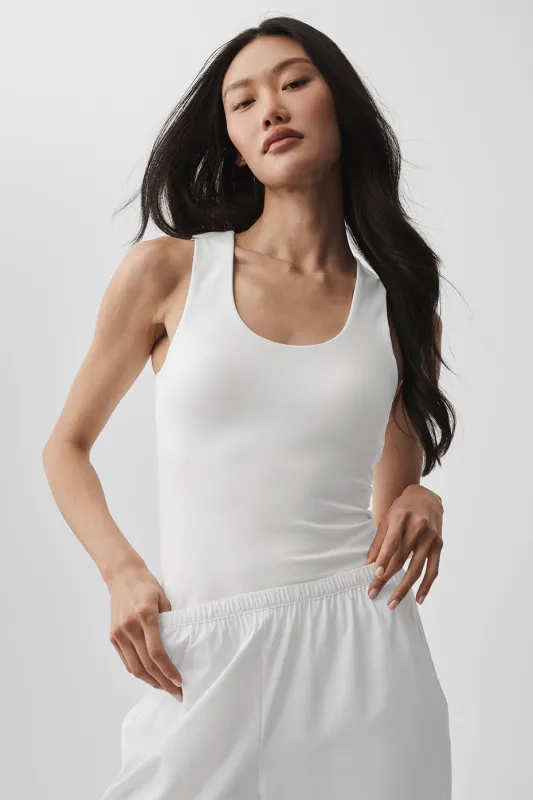 ALO Softsculpt No Nonsense Bra Tank - White made by Alo Yoga