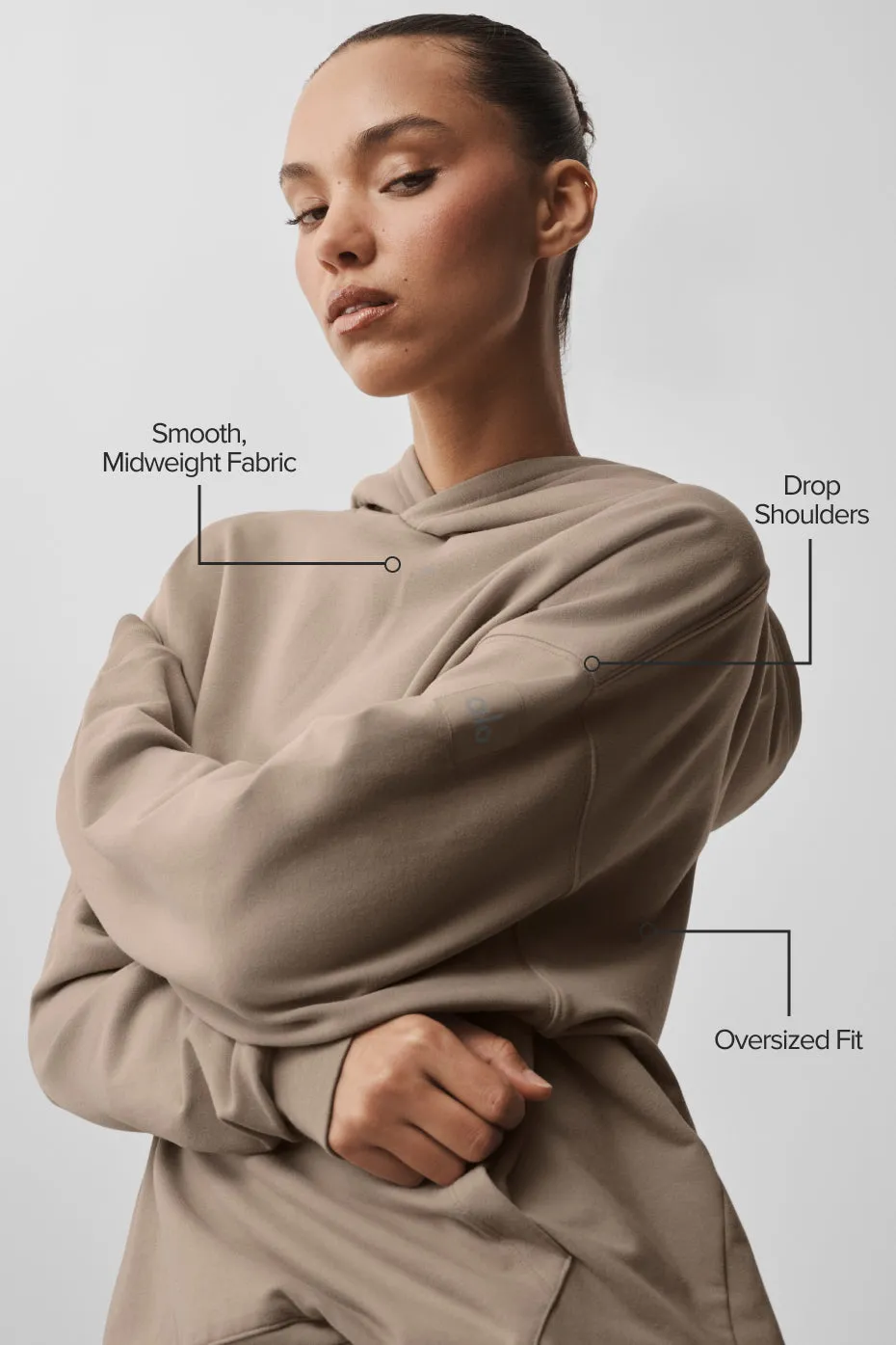 Double Take Hoodie - Gravel sold by Alo Yoga product image thumbnail 2