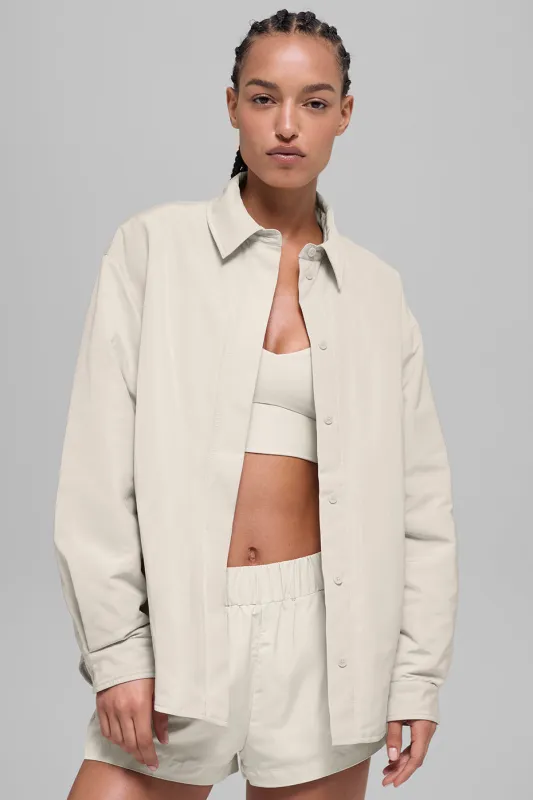 Socialite Shacket - Bone made by Alo Yoga