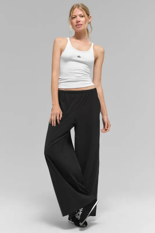Breezy Wide Leg Pant (Regular) - Black made by Alo Yoga